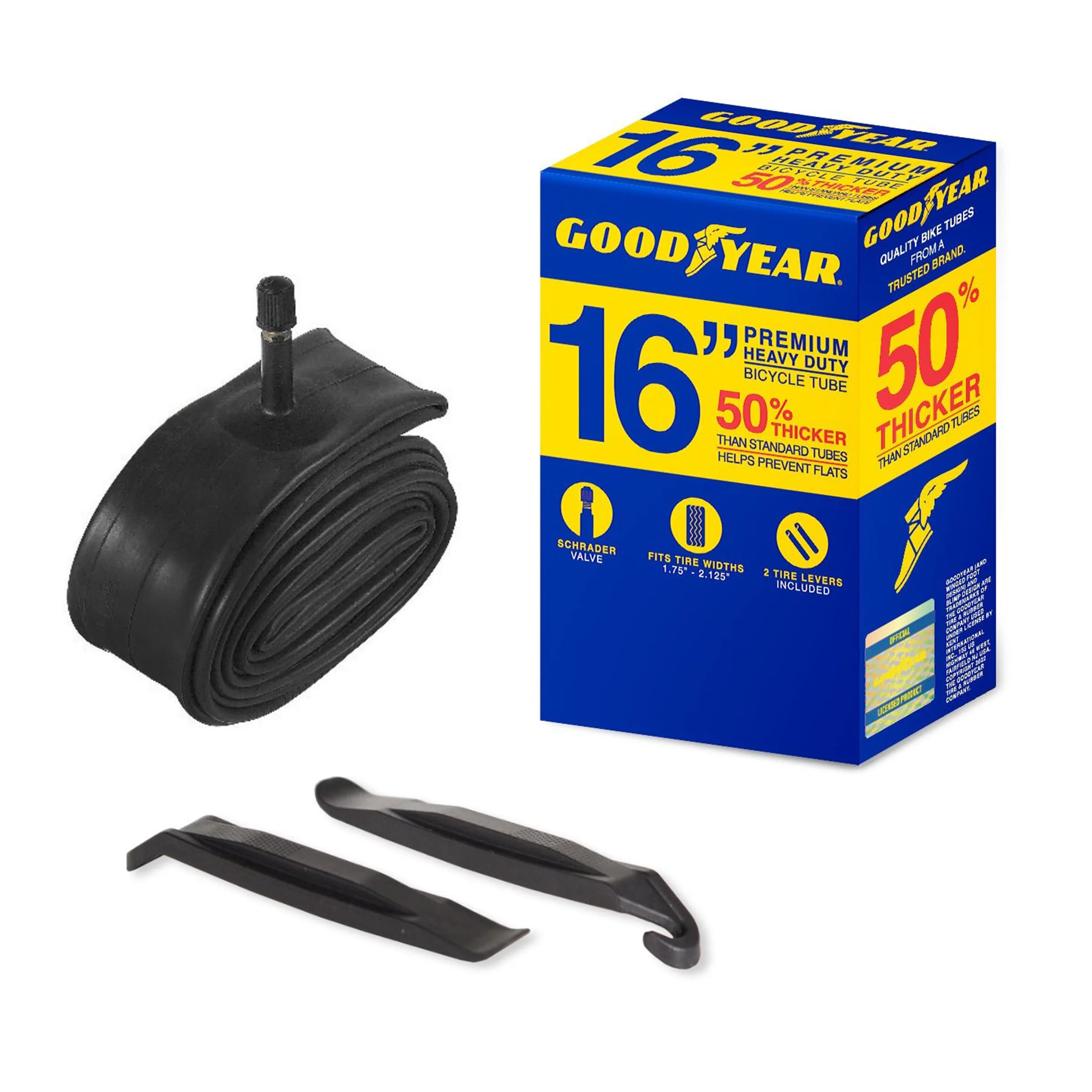 Goodyear® Heavy Duty Bike Inner Tube | 16" x 1.75" - 2.125"